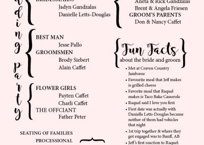 Raquel Caffet - Wedding Programs