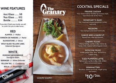 The Granary - Tent Cards 2