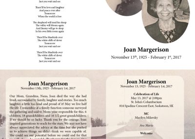 Pam Watson - Funeral Card