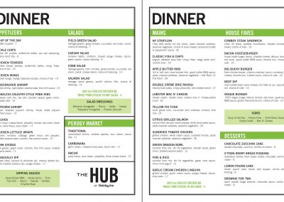The Holiday Inn Downtown - Dinner Menu
