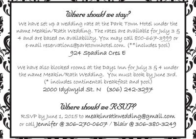 Jennifer Meakin - Wedding RSVPs