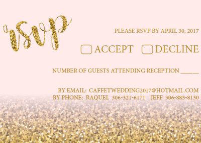 Raquel Caffet - Wedding RSVPs