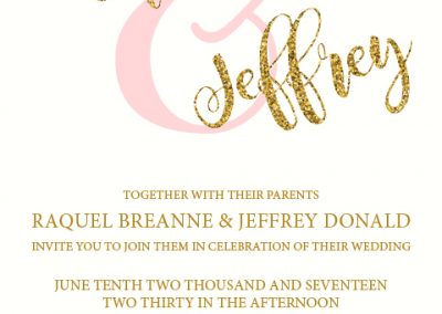 Raquel Caffet - Wedding Invites