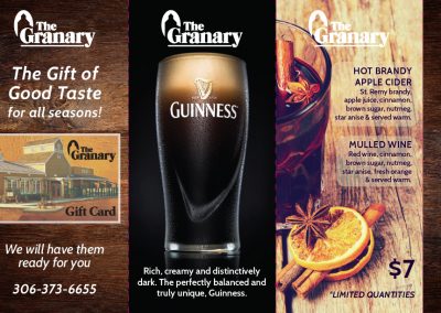 The Granary - Tent Cards