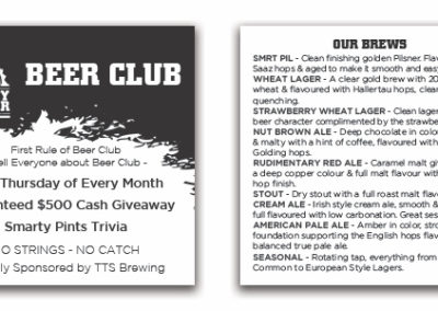 Thirsty Scholar - Beer Club Business Cards
